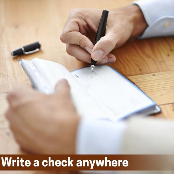 Leather Checkbook Covers Checkbook Holder for Men and Women - Picture 6 of 7